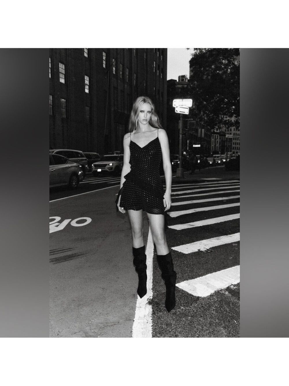 Zara Sparkly Ruffle Mini Dress - Picture 5 of 11